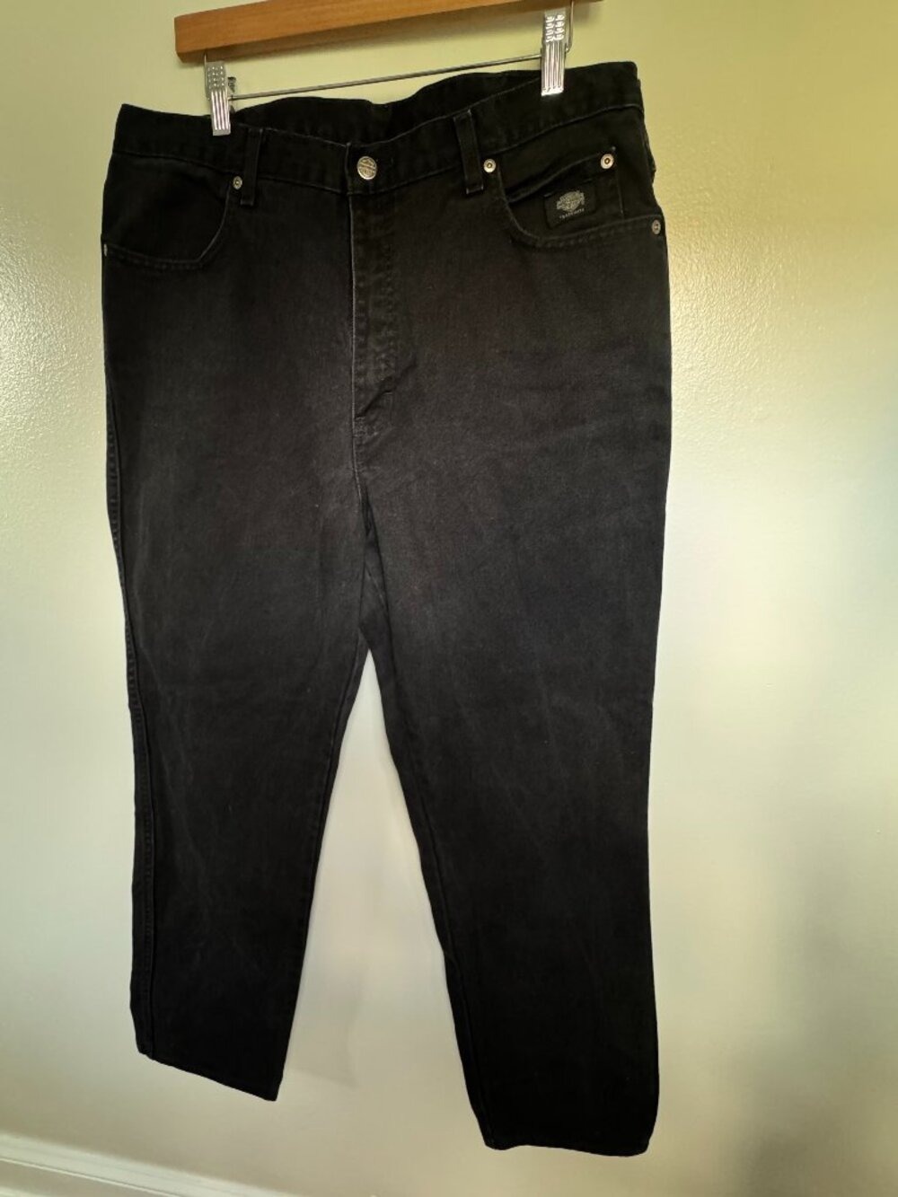 Harley Davidson Black Jeans Men’s 38x32 USA Traditional Fit Vintage-2000